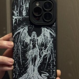Goth / Gothic Black Angel Alt iPhone 15 Pro Max Phone Case
